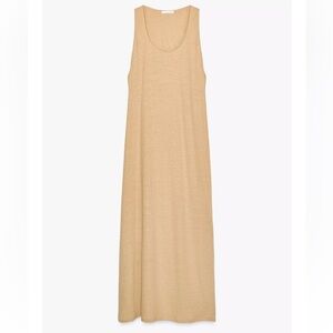 Zara linen Tan dress